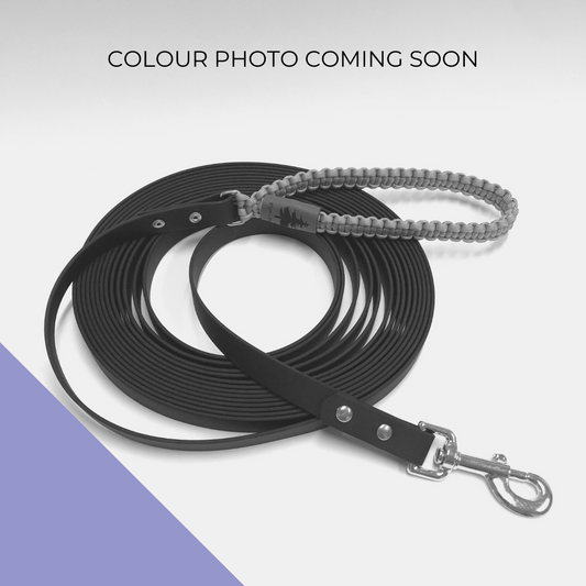 Long Line - Stanley Park Periwinkle w/ Black Biothane