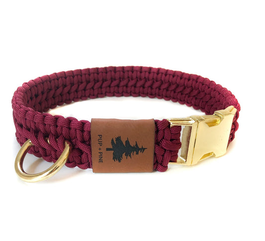 Wide Buckle Collar - Bellwoods Burgundy